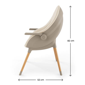 Dimensiones silla FINI UP Beige en modo silla para niño mayor