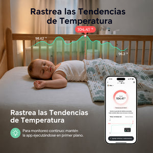 Estuche compacto del termómetro Momcozy en bolso de pañales, portátil y sellado