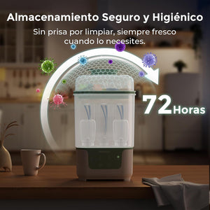 Rack de secado incluido con el esterilizador Momcozy 4 en 1 para airear mamaderas y accesorios