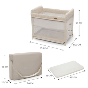 Diseño universal atemporal cuna de viaje Kinderkraft Moon Dream Beige