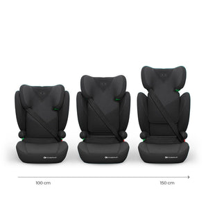 Silla de auto Butaca Junior Fix 2 Plus i-Size Kinderkraft color negro, vista en ángulo frontal