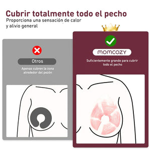 Almohadillas de pecho frío/calor con 2 cubiertas suaves - vista en uso