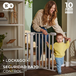 Barrera de seguridad LOCK&GO - KinderKraft - Mini Nuts - Expertos en sillas de auto y coches de paseo