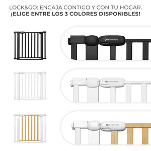 Barrera de seguridad LOCK&GO - KinderKraft - Mini Nuts - Expertos en sillas de auto y coches de paseo
