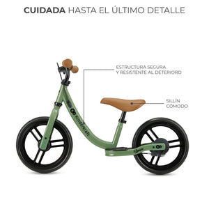 Bicicleta de equilibrio verde Space de Kinderkraft