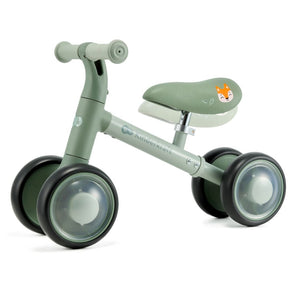 Detalle de sillín ajustable de bicicleta Cutie Flash verde