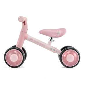 Vista lateral bicicleta Cutie Flash rosada de Kinderkraft