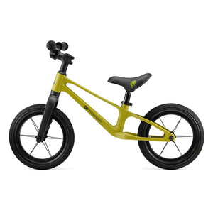 Vista lateral de Bicicleta de balance color amarillo de Kinderkraft