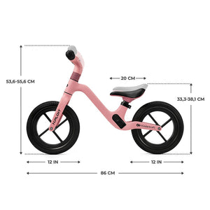 medidas de Bicicleta sin pedales XPLOIT color rosado