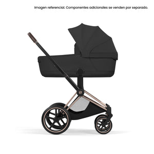 Chasis CYBEX Priam Style Collection 2026 Rosegold, detalle de manija y suspensión
