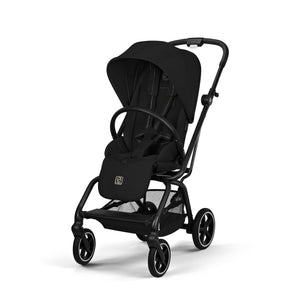 Coche de paseo Eezy S Twist Plus 2 2026 color Magic Black, vista frontal en ángulo