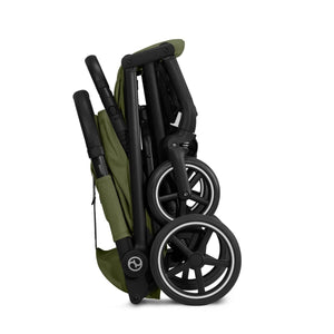 Coche de paseo Beezy 3 color Moss Green - detalle plegado vista lateral