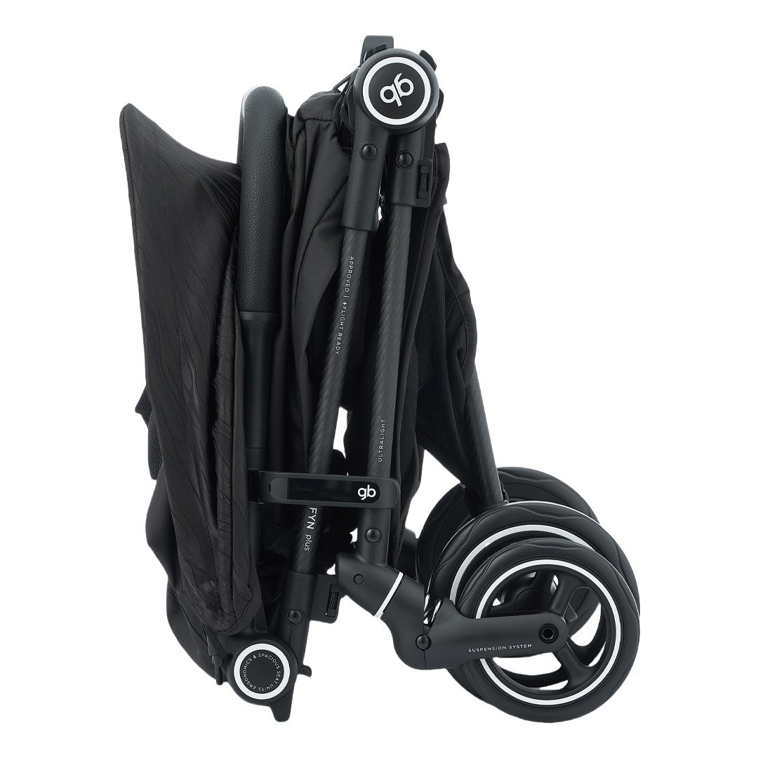 Coche de paseo Fyn Plus Fibra de Carbón - vista plegado frontal