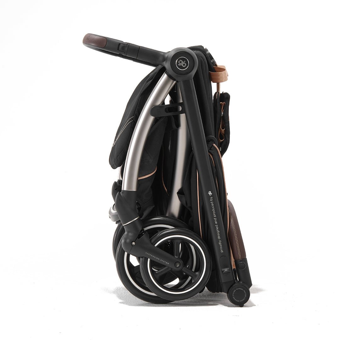 Coche de paseo Orsa Pro color Black - vista plegado compacto
