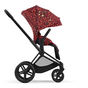 Coche de paseo Priam Rockstar Red Dark 4.0 - Cybex Platinum - Mini Nuts - Expertos en sillas de auto y coches de paseo para bebés
