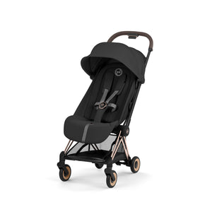Coche de paseo ultracompacto Coya Comfort de Cybex Platinum en color Rosegold Sepia Black, vista general