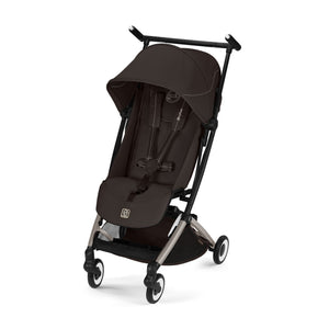 Coche de paseo Libelle 2026 chocolate brown de Cybex Gold vista lateral frontal