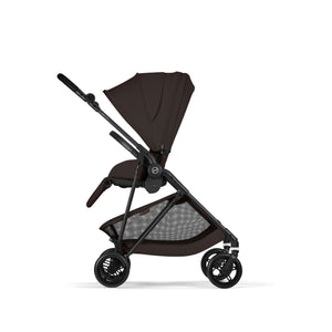 Coche de paseo Melio Carbón color Chocolate Brown - vista lateral con asiento mirando hacia el cuidador