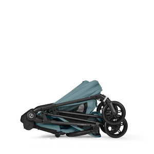 Coche de paseo Melio Carbón color Stormy Blue - vista plegado
