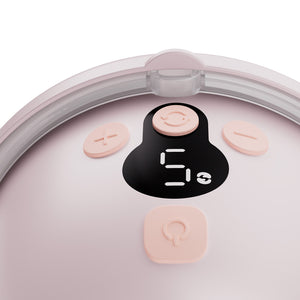 Panel del extractor Mamaflow Kinderkraft color rosado con pantalla y botones de modo e intensidad