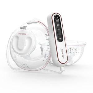 Detalle de Extractor de leche materna Doble V2 Ultra ligero y potente de MOMCOZY