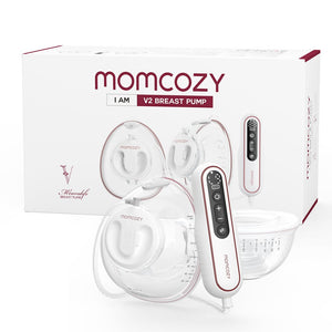 Extractor de leche materna Doble V2 Ultra ligero y potente de MOMCOZY
