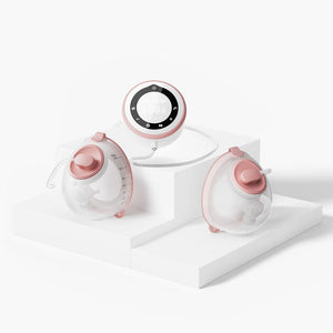 Extractor de Leche maternaV1 Pro Series de MOMCOZY en exhibidor blanco