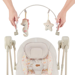 Reposacabezas ergonómico ajustable con soporte cervical en mecedora Swingee