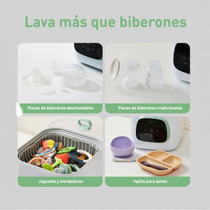 Lavadora y esterilizadora de biberones Momcozy KleanPal Pro - vista trasera