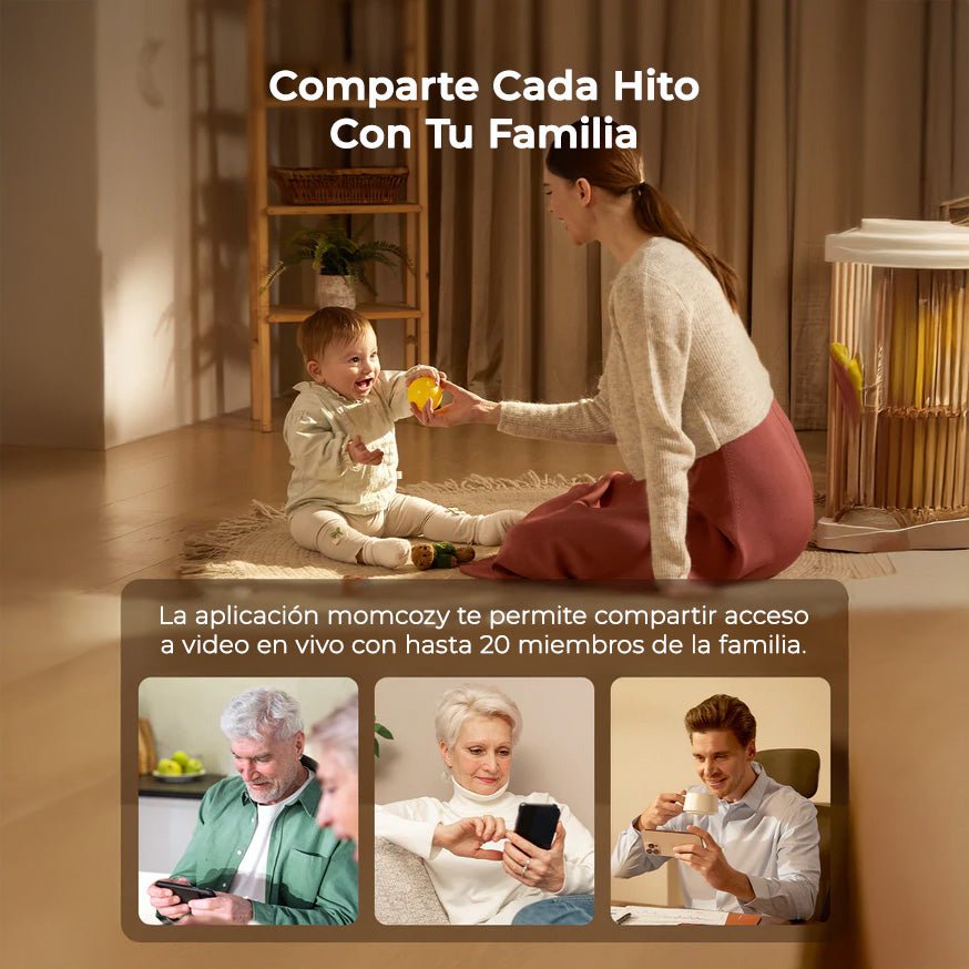 Monitor de bebe WiFi con pantalla HD de 5" - empaque