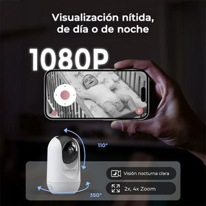 Monitor de bebé Wi - Fi con pantalla HD de 5" - MOMCOZY - Mini Nuts - Expertos en sillas de auto y coches de paseo