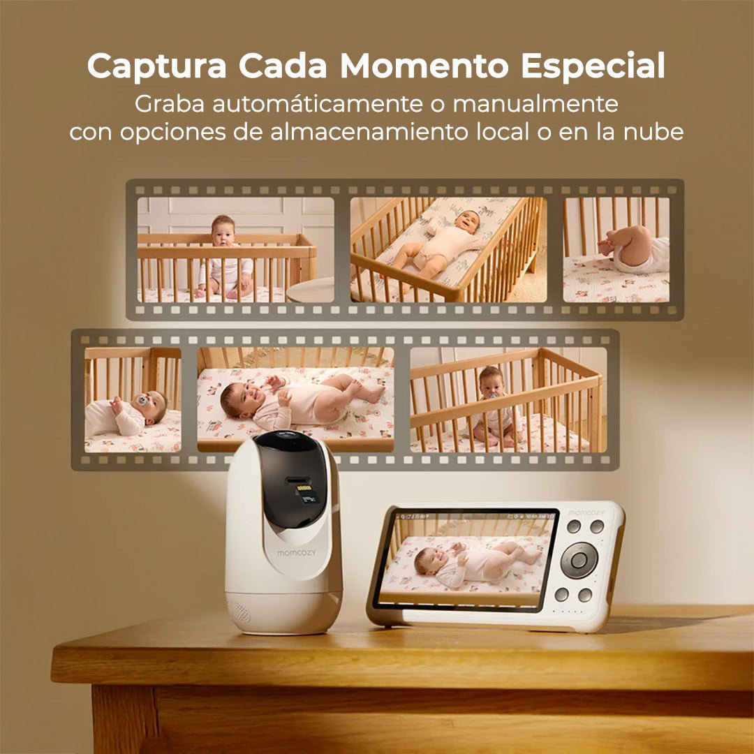 Monitor de bebe WiFi con pantalla HD de 5" - accesorios incluidos