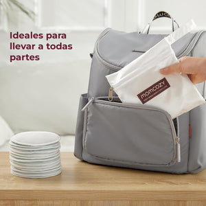 Pads de lactancia reutilizables ultradelgados Momcozy ideales para llevar a todas partes
