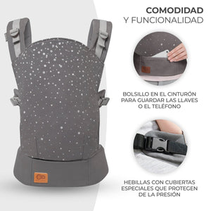 Portabebé Nino Confetti - KinderKraft-Mini Nuts - Expertos en sillas de auto y coches de paseo