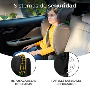 Niña en Silla de auto Butaca JUNIOR FIX 2 i - Size color negro KinderKraft
