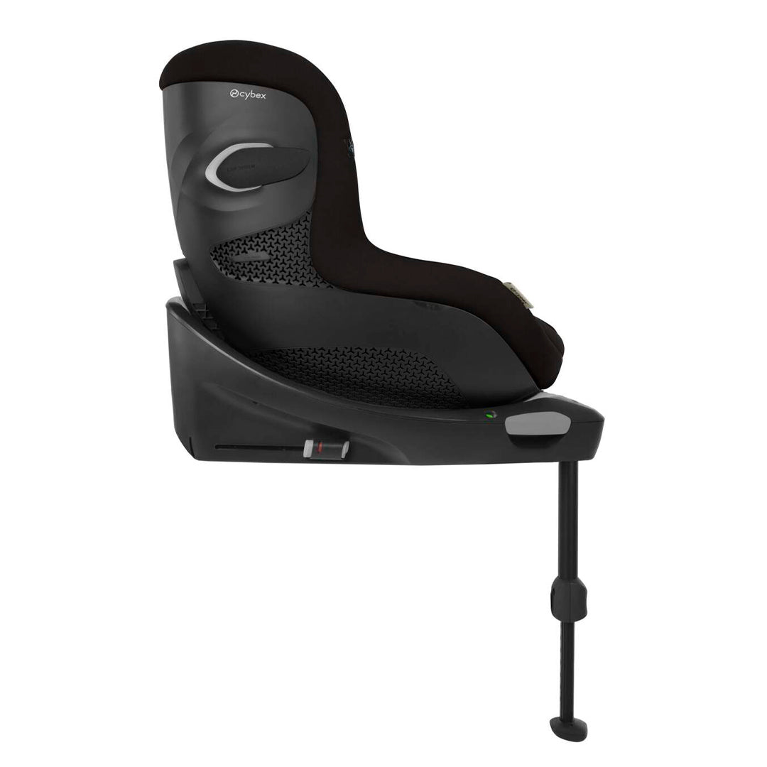 Silla de auto convertible Sirona Gi i-Size 360° color Moon Black Plus - Vista lateral trasera a contra marcha