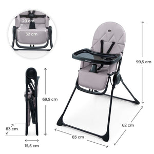 Silla de comer compacta Binci - KinderKraft - Mini Nuts - Expertos en sillas de auto y coches de paseo
