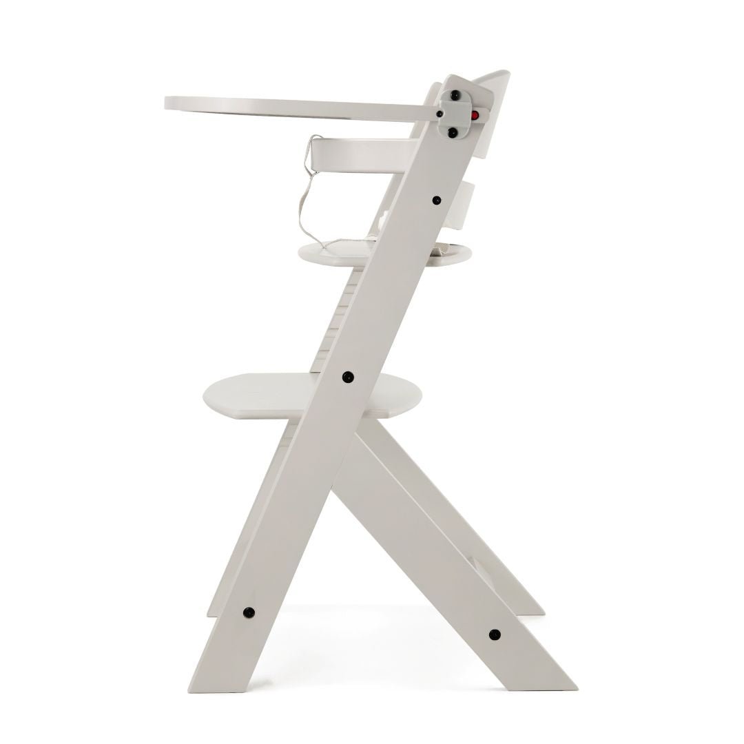 Silla de comer evolutiva 3 en 1 Enock color Wooden White - vista lateral en ángulo
