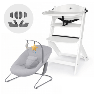 Silla de comer evolutiva 4 en 1 Enock + Silla mecedora Calmee - KinderKraft - Mini Nuts - Expertos en sillas de auto y coches de paseo