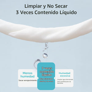 Toallitas salinas Momcozy con 3 veces más contenido líquido — hidratadas, suaves y no resecan la nariz del bebé