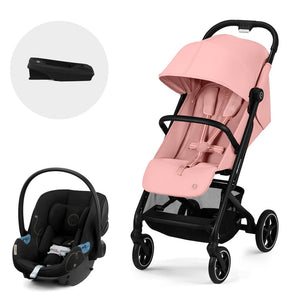Travel System Beezy 2025 Candy Pink con silla de auto aton g + base g