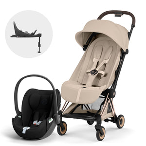Travel System Coya Style Collection Cozy Beige con silla Cloud T Sepia Black