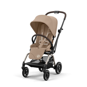 vista lateral Eezy S Twist Plus 2 Tauper Almond Beige con giro 360 de Cybex