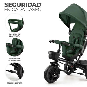 Triciclo 3 en 1 AVEO - KinderKraft - Mini Nuts - Expertos en sillas de auto y coches de paseo para bebés