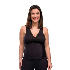 Faja Posparto Ajustable Algodón Orgánico Negro - detalle