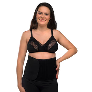 Faja Posparto Ajustable Algodón Orgánico Negro - vista trasera