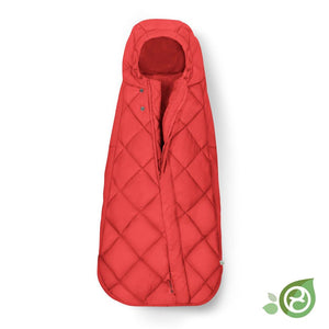 Saquito acolchado para bebés en sillas de auto color hibiscus red