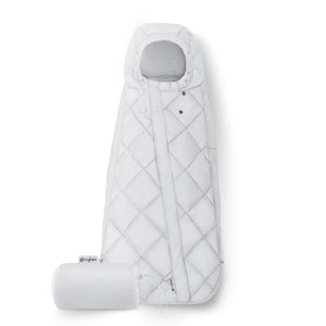 Saquito acolchado para bebés en sillas de auto color lava grey con bolso de guardado