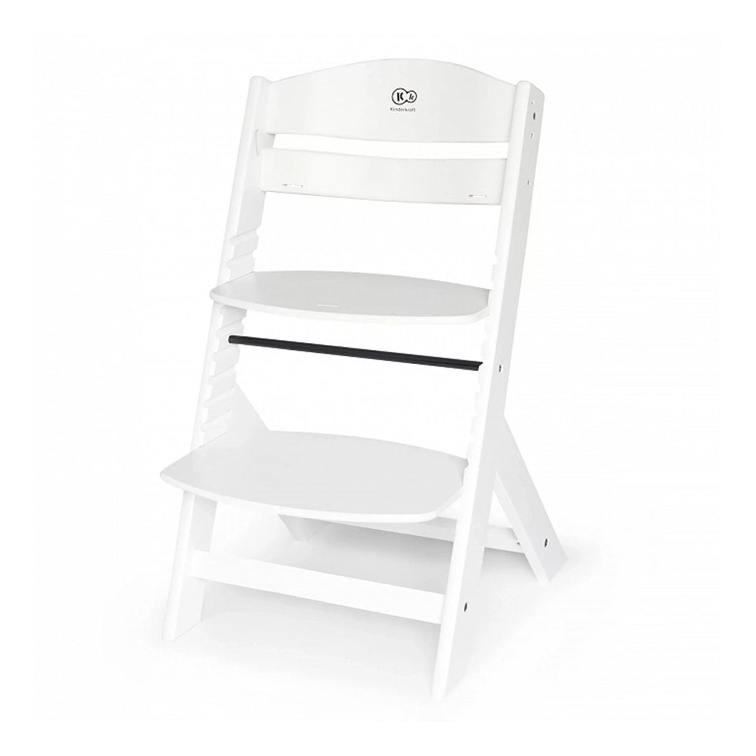 Silla de comer evolutiva 3 en 1 Enock color Full White - vista lateral en ángulo