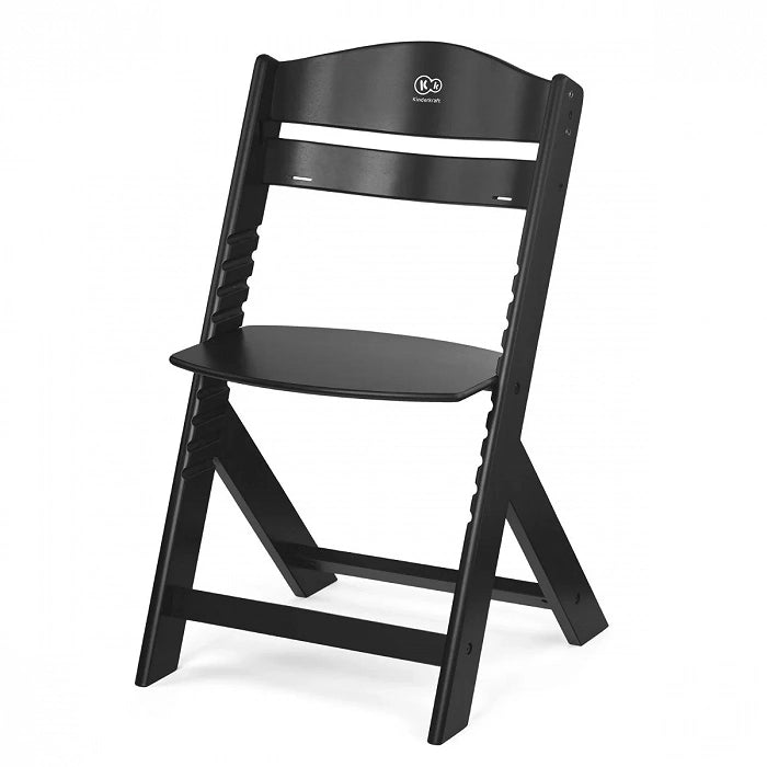 Silla de comer evolutiva 3 en 1 Enock color Full Black - vista lateral en ángulo